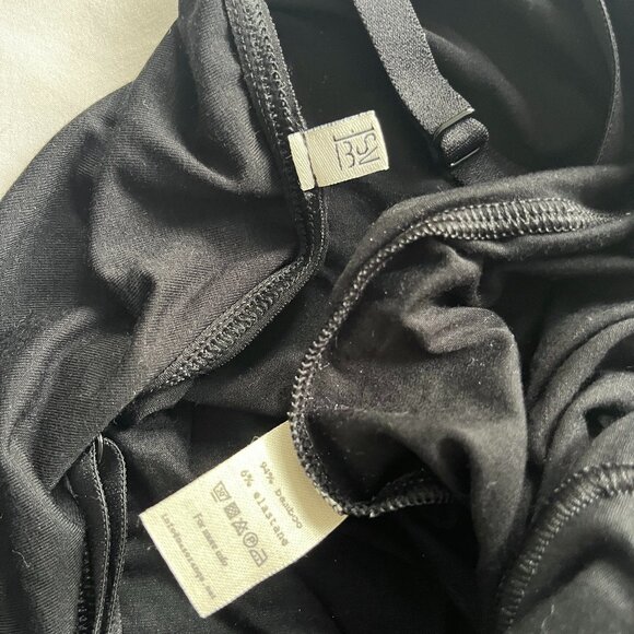 Baserange Bamboo Corset Bodysuit Leotard - Black - Size M - Picture 7 of 7
